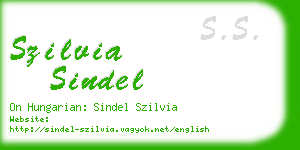 szilvia sindel business card